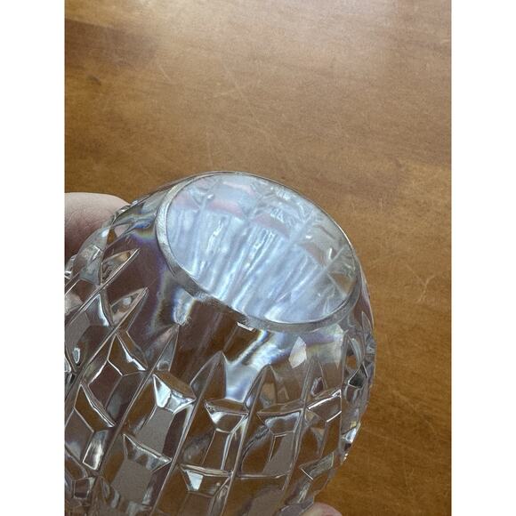 Hand Cut Lead Crystal Egg Poland Decor Paperweight Polonia Easter Figurine Heavy - Picture 3 of 10